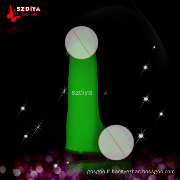 Dildo Real Skin Rubber Penis Sex Toy pour femme (DYAST095)